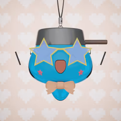 3D Shimeji Keychain #218