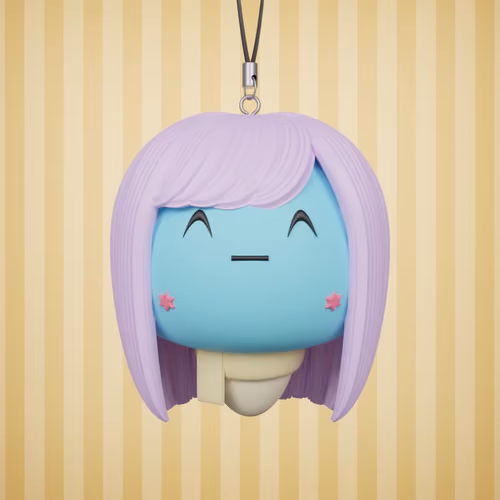 3D Shimeji Keychain #2262