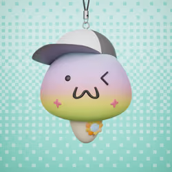 3D Shimeji Keychain #214