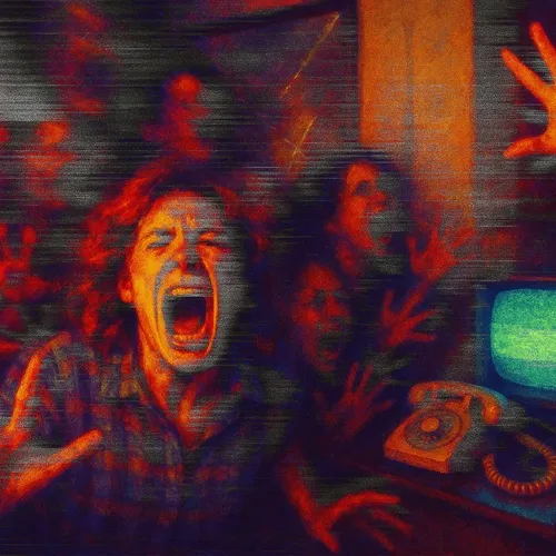 the static between the screams