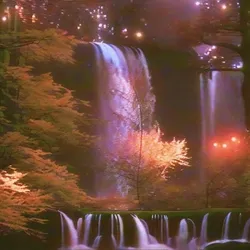 a sign that says don't stand under the waterfall
