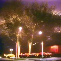 the street lights are staring at me