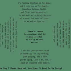 To The Boy I Never Married, How Does It Feel To Be Lucky?