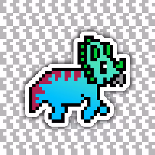 PixelSaurus Tri #0052 [Rare]