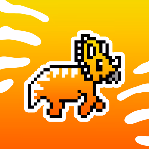 PixelSaurus Tri #0890 [Super Rare]