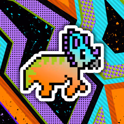 PixelSaurus Tri #0243 [Super Rare]