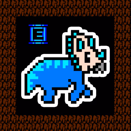 PixelSaurus Tri #0587 [Super Rare]