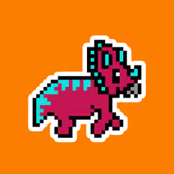 PixelSaurus Tri #0543 [Uncommon]