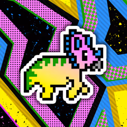 PixelSaurus Tri #0751 [Super Rare]
