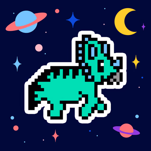 PixelSaurus Tri #0914 [Super Rare]