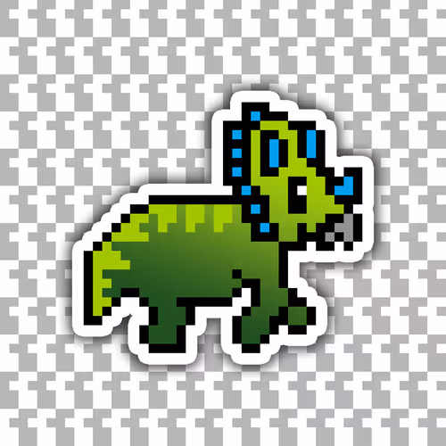 PixelSaurus Tri #0390 [Rare]