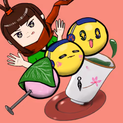 #1084  Anne and Odango with sparkle