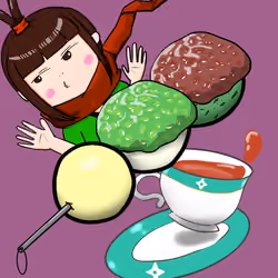 #299  Anne and Odango with flattered