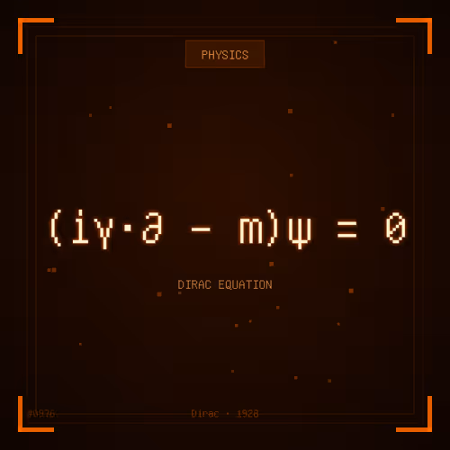 Theorem #976 - Dirac Equation
