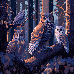 Mystical Owls #100