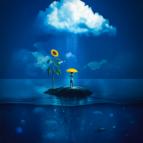 The Boy with a Yellow Umbrella