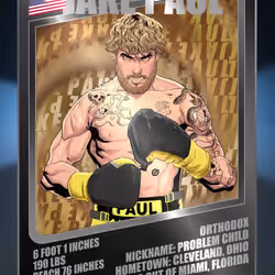 Jake Paul's Boxing Rookie Card #12/69