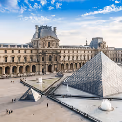 In front of Louvre Museum