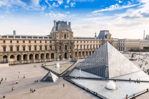 In front of Louvre Museum