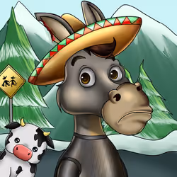 Sombrero Donkey #1158