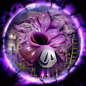 Purple Hole Flower