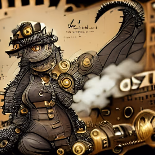 Steampunk Godzilla