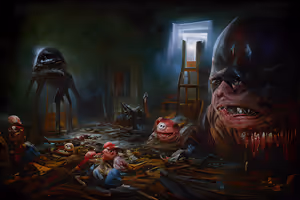 My bedroom is playground for friendly monsters
