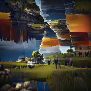 Landscape glitch