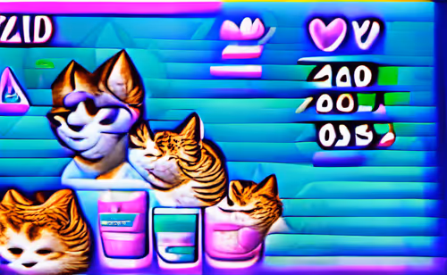 Vaporwave Cats 4