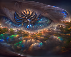 Behind the eye