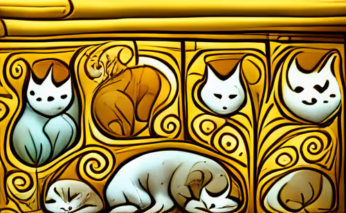 Art Nouveau Cats 8