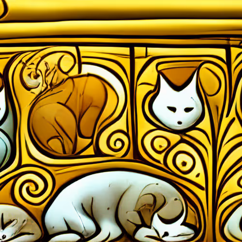 Art Nouveau Cats 8