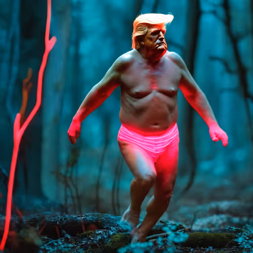 Forest Encounters Neon Cruising