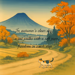 A Cat in the Autumn Sun