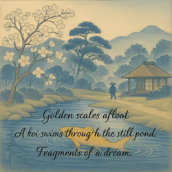 Golden Scales Afloat | Dreamlike Koi