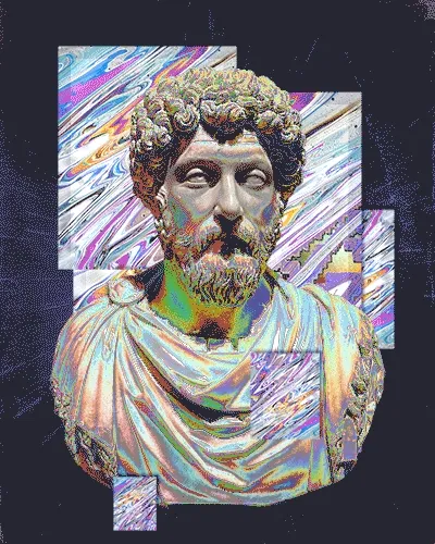 Vaporwave Marcus Aurelius 1.0 (1 of 1)