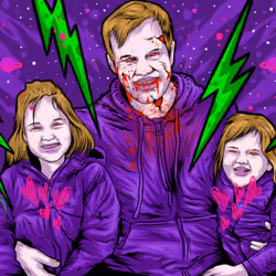 fairy girls keeping alive their zombie dad