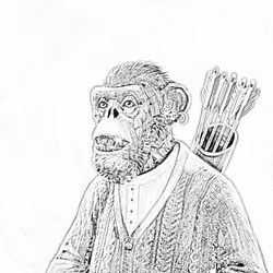 Sketchy Old Ape #707