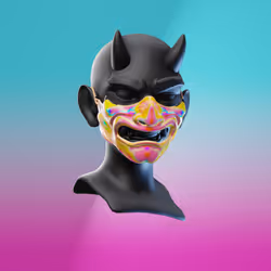 Irridescent Samurai Mask
