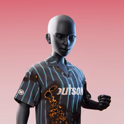 Outson Burnt Striped Short Sleeve Shirt