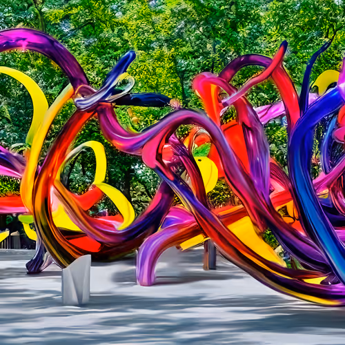 Glass Blown Cycling Installations In Nyc