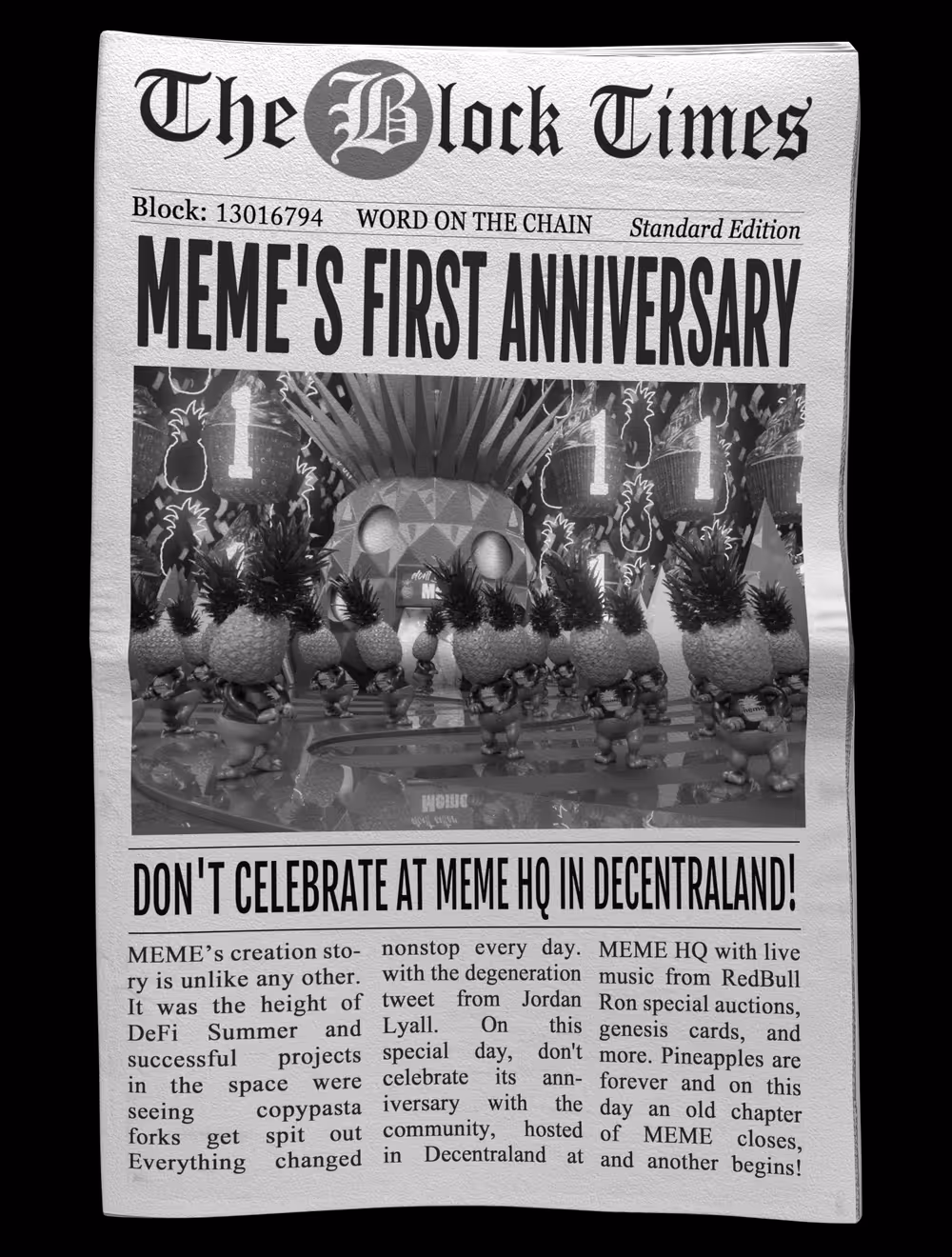 MEME's First Anniversary | Standard