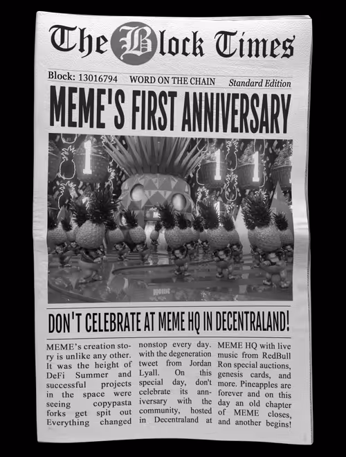 MEME's First Anniversary | Standard
