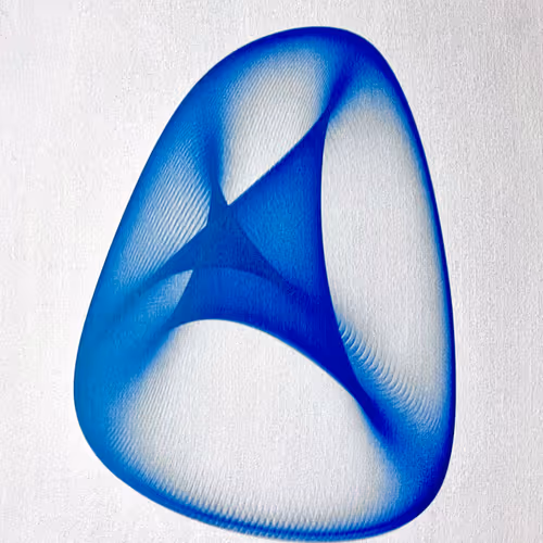 Laser Cyanotype Harmonograms