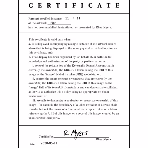 Certificate Of Inauthenticity