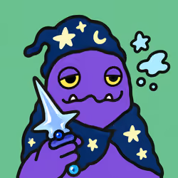 Nft 0315 Sleepy Wizard Creature with Star Knife #9297