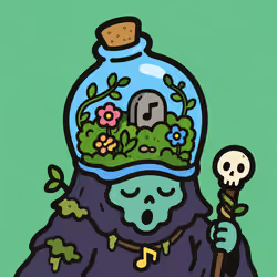Undead Bard with Terrarium Head #6545