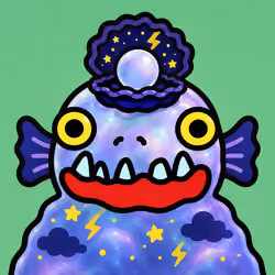 Iridescent Monster with Lightning Crown #8831