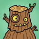Playful Wooden Stump Monster #6004