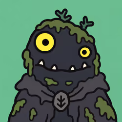 Mossy Monster with Twig Crown #5525